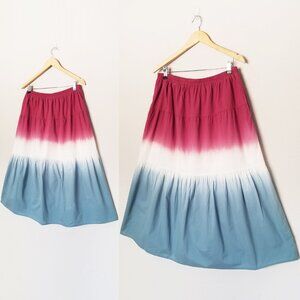Anthropologie Dolan Red, White, and Blue Midi Skirt